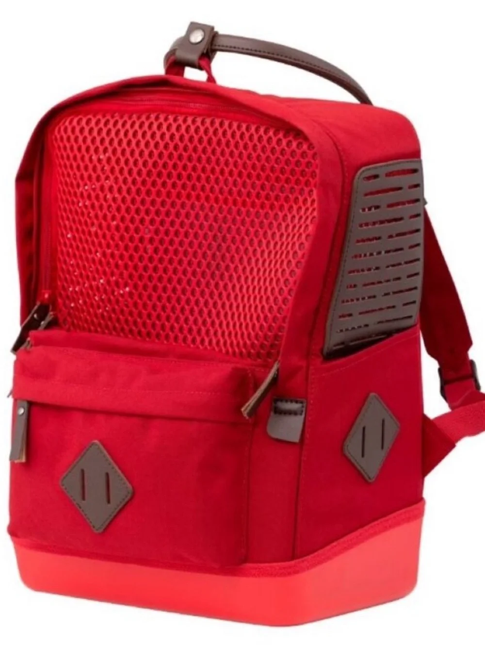 Kurgo Red Pet Carrier Backpack with Teal Interior